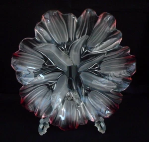 Plato de arándano y cristal esmerilado Walther Glas "Sylvia" - 32,5 cm (12,5") di'r - Imagen 1 de 3