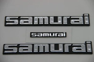 Fits Suzuki Samurai Side and Dash Emblem Badge Logo Set (3 Piece)  - Picture 1 of 6