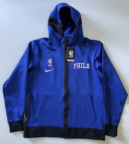 Nike Philadelphia 76ers Authentic Showtime Hoodie Jacket CN4052-495 Size Medium Cover