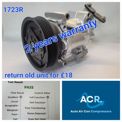COMPRESOR AC RENAULT KANGOO BE BOP/GRAND KW0/1 1.6 GASOLINA 2008 A 2021 1723R Foto 1 de 4