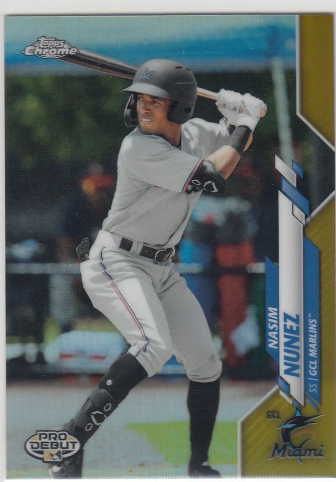 2020 Topps CHROME Pro Debut NASIM NUNEZ Gold Refractor 1st #31 Marlins 08/75 - Image 1 of 1