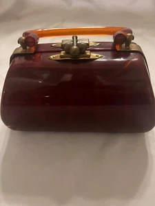 Vintage 1950er Jahre rote Lucite Geldbörse - Bild 1 von 5