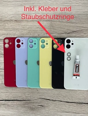 Glas Rückseite für iPhone 11/11Pro/11Pro-Max/12 Mini Pro-M mit Kleber Big Hole