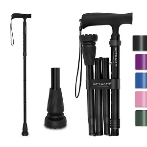 GPTCAMP G2 Walking Stick Fold-up Walking Cane for Women and Men with Wrist St... - Picture 1 of 6