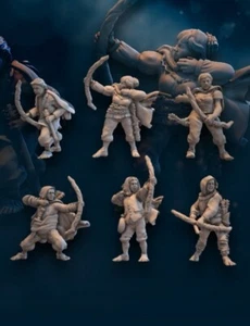 Halfmen Militia Archers 28mm dnd miniature dungeon and dragons fantasy wargaming - Picture 1 of 1