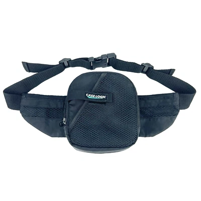 Case Logic Riñonera Bolsa de Cadera 6x6 Negra Múltiples Bolsillos Sostener Discman Reproductor de CD Foto 1 de 4