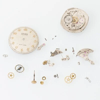 Vintage Gruen Cal 475 Autowind Watch Movement Parts w/ Dial Watchmakers - Image 1 of 2