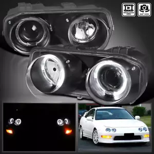 Faros proyectores LED halo negros para Acura Integra 1994-1997 lámpara izquierda+derecha - Imagen 1 de 10