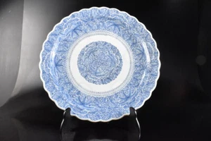 D4075: XF Japanese Old Imari-ware Blue&White Flower BIG ORNAMENTAL PLATE/Dish - Picture 1 of 7