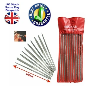 Assorted Needle File 10pc in Plastic Wallet Modelling Metal work Jewellers - Picture 1 of 2