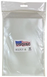 USDISC Storage Pockets 6.75 x 9.5, Flap, 4mil Stamp & Die (Clear) Lot - Picture 1 of 1