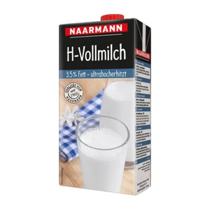 Naarmann H Milch 3.5 Fettgehalt Vollmilch ultrahocherhitzt 1000ml - Picture 1 of 1