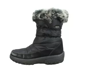 Spring Step Womens Alpi-Tex Vanish Faux Fur Trim Black Snow Boots Size 37 US 7 - Picture 1 of 9