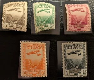 SPAIN 1931, SUPERB MONTSERRAT PASS COMPLETE MNH AIRMAIL SET. PLEASE LOOK !! - Picture 1 of 2