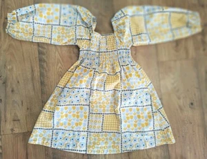 Seed Little Girls Baby Cord Ruched Long Sleeved Size 7 Dress - Picture 1 of 3