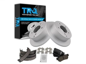 TRQ Rear Brake Pad & Rotor Kit Brake Pads Brake Rotor Parking Brake Shoe Set Sem - Bild 1 von 4