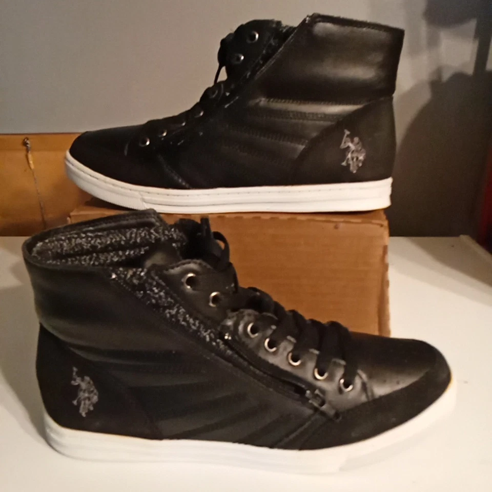 Zapatos para correr y correr negros US Polo Assassin para mujer talla 7,5 Foto 1 de 4