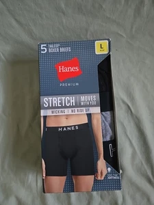 Confezione 5 Boxer Hanes Senza Etichetta Premium Elasticizzati Taglia Large 36"-38" - Foto 1 di 2