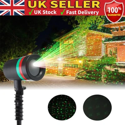Garden Moving LED Laser Projector Lights Party Outdoor Landscape Light UK PLUG' - Image 1 of 4