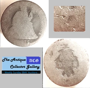 1875 S Silber US San Francisco Mint Seated Liberty Dime🪙Type 4🪙 - Bild 1 von 7