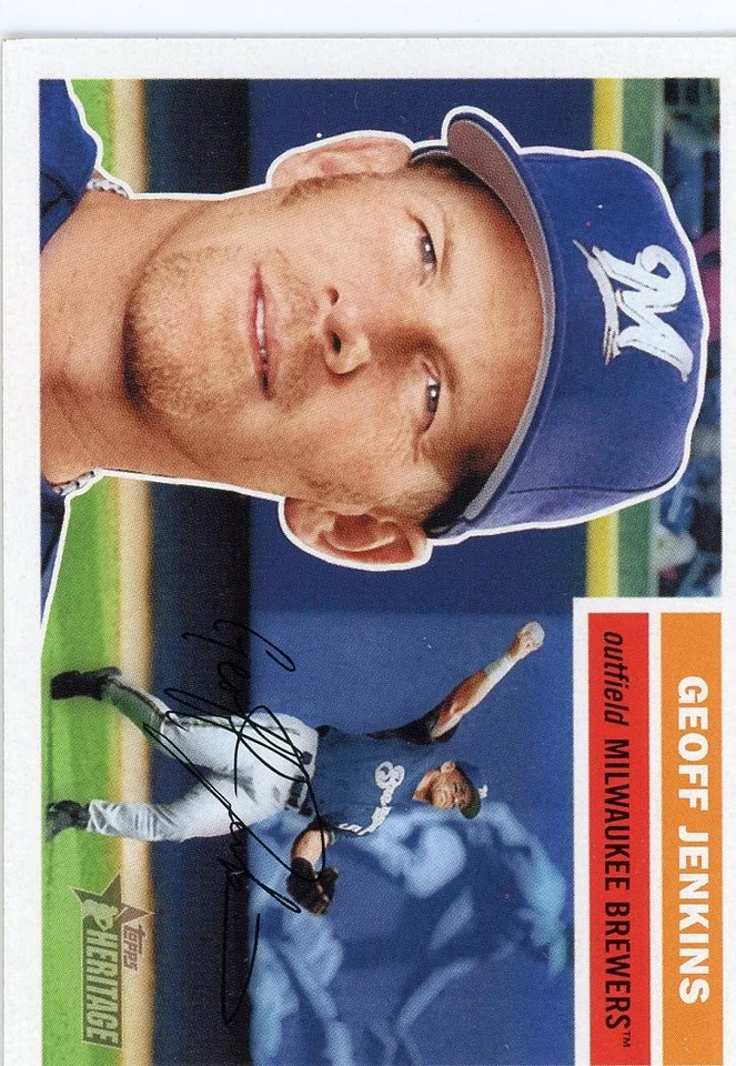2005 Topps Heritage #196 Geoff Jenkins Milwaukee Brewers - Image 1 of 1