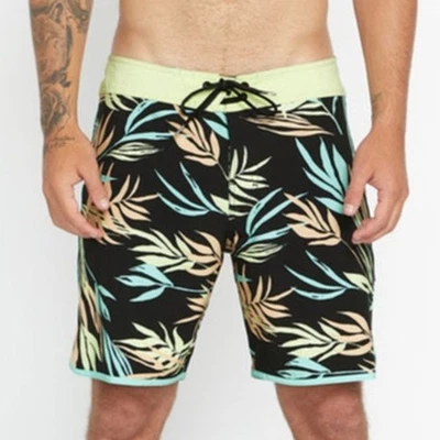 Volcom Boardshorts Swim Trunks Peach Palm Leaf Print 4 Way Stretch Size 31 NWT - Image 1 of 4