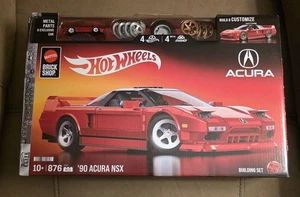Mattel Brick Shop Hot Wheels '90 Acura NSX Building Toy hotwheels NSX set - Picture 1 of 2
