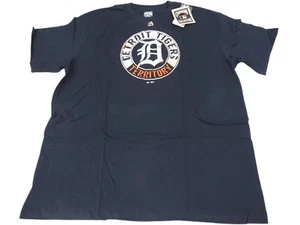 Neu Detroit Tigers Herren Big & Tall Größen 2XL-3XL-4XL-5XL-6XL Majestic blau Hemd - Bild 1 von 5