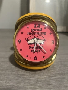 Seth Thomas 1973 Germany Travel Alarm Clock “Good Morning Bright Eyes” Works! - Picture 1 of 6