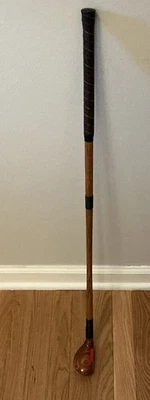 Custom Golfsmith Vintage Wood PUTTER 35-36" Right Handed Brass Sole Wooden Shaft - Image 1 of 4