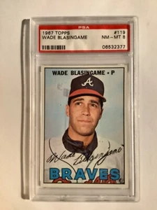 1967 Topps PSA 8 #119 Wade Blasingame Atlanta Braves Pitcher - Picture 1 of 2