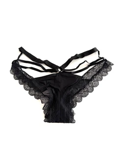 Victoria's Secret Very Sexy Strappy Ring Cheeky Panty Black - Picture 1 of 2