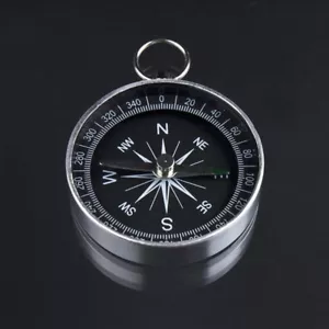 Mini Hiking Compass Lightweight Aluminum Outdoor Wild Navigation Survival Tool - Picture 1 of 9