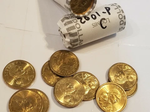 2001-P Good Circulated Roll of $25 Sacagawea Native American $1 Dollar Coins Cover