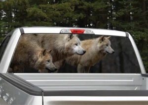 Wolves #3 Arctic Wolf Pack Scenery Rear Window Decal Graphic for Truck SUV - Bild 1 von 3