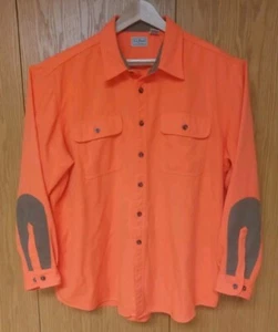 LL Bean Orange Field Shirt Men's XXL Hunter  Upland Hunting Camping Outdoors F-S - Picture 1 of 7