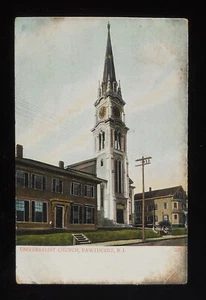 1909 Universalist Church Pawtucket RI Providence Co Postcard Rhode Island - Imagen 1 de 2