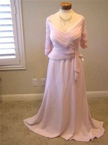NWOT Daymor 1023 Mother of bride MOB Mothers formal occasion dress cameo pink 14 - Picture 1 of 8