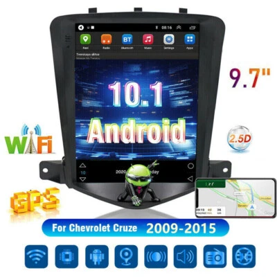 For 2009-15 Chevy Cruze 9.7'' Android 11.0 Vertical Car Radio GPS Wifi Bluetooth - Image 1 of 4