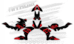 Kit gráfico compatible con Aprilia RSV4 2009 2010 2011 2012 2013 2014 2015 - CROMO ROJO - Imagen 1 de 1