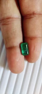2.45 Carat Natural Zambia Emerald octagon shape Birth Loose Gemstone C175 - Picture 1 of 6