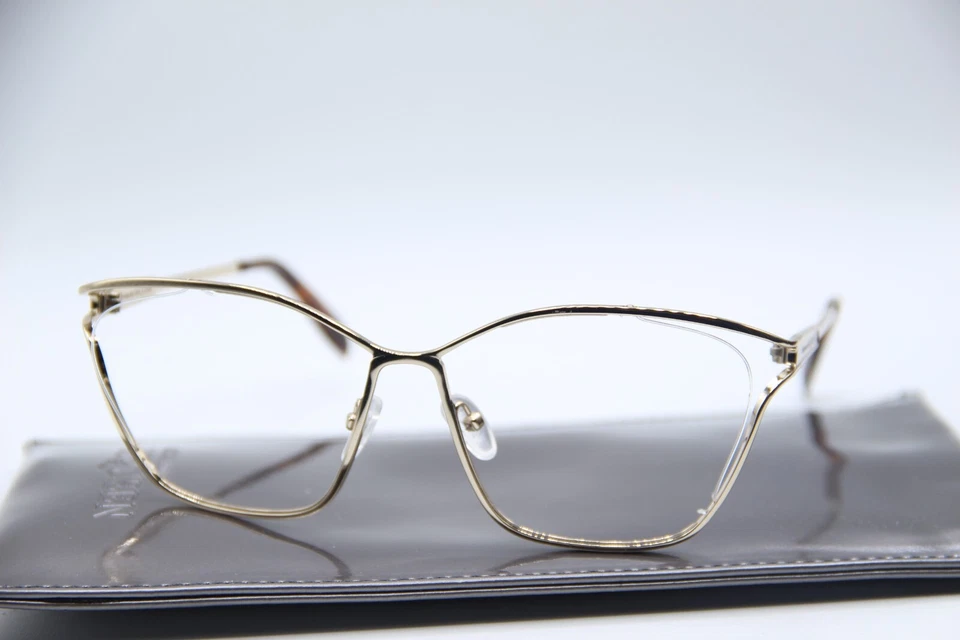 NEW ALEXANDER MCQUEEN AM0196O 002 GOLD HAVANA AUTHENTIC EYEGLASSES W/CASE 55-17 - Image 1 of 4