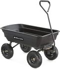 Gorilla Carts Gor4ps Poly Garden Dump Cart With Steel Frame And 10-In. Pneumatic