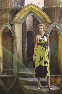 Raro Maxi Anthropologie Marimekko $188 "Rustling Treetops Dress" 0 - Foto 1 di 3