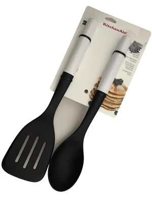 New KitchenAid White Set of 2 Basting Spoon and Slotted Lifter Turner - Image 1 of 3