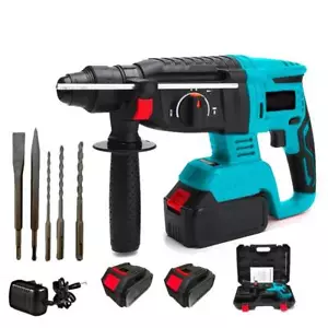 Trapano Tassellatore Martello Demolitore Percussione 2 Batterie 21Vf SDS PLUS - Foto 1 di 5
