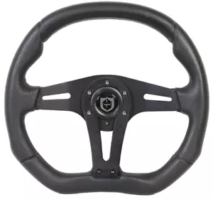 Pro Armor Force Aluminum 13.5" Steering Wheel Black Universal 6 Bolt RZR X3 - Picture 1 of 3