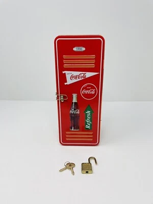 Coca Cola Tin Locker 1886 Red & White Coke Bottle Refresh W Lock/ 2 Keys EUC - Image 1 of 4