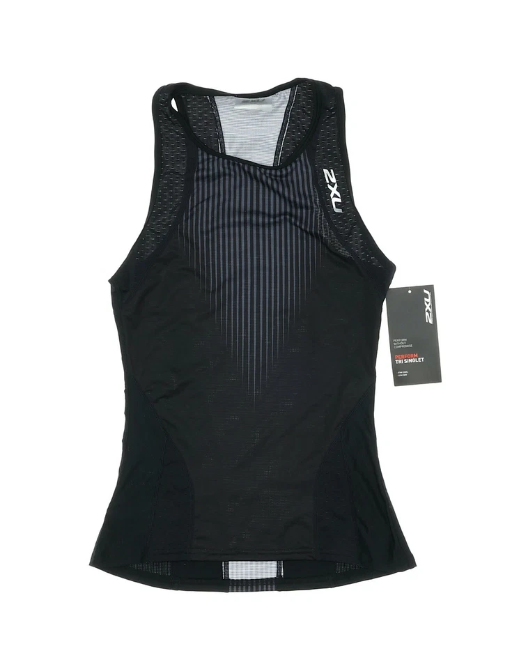 2XU Perform Triathalon Singlet Black Running Tank Top L44513 Size Small - Image 1 of 2