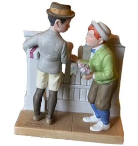 Norman Rockwell The Rivals Figur 1980 Danbury Mint Twelve 12 Boys Courting - Bild 1 von 8